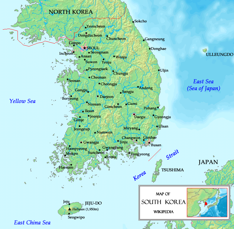southkoreamap